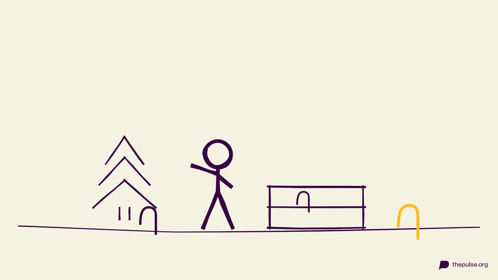 Handgezeichnete Illustration: Versteckte Zuckerstangen, die gelbe wartet noch auf ihren Finder