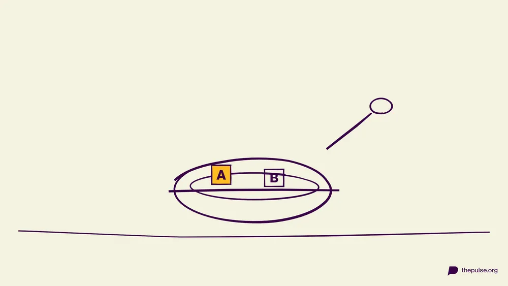 Handgezeichnete Illustration: Buchstaben-Kacheln schwimmen in der Suppenschüssel