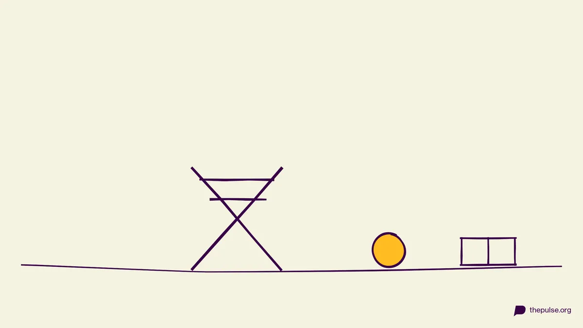 Handgezeichnete Illustration: Liegestuhl, gelber Ball und Buch — Freizeitideen satt