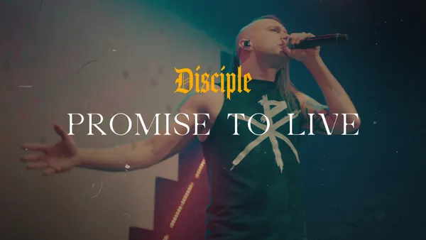 Still from the music video “Promise to Live” by Disciple