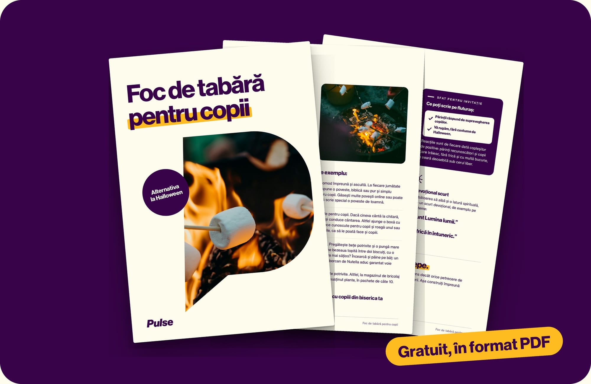Ghidul „Foc de tabără pentru copii”, gratuit în format PDF: apasă pentru a-l descărca